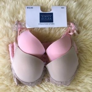 NWT 36A  2 Pack Push Up Bra